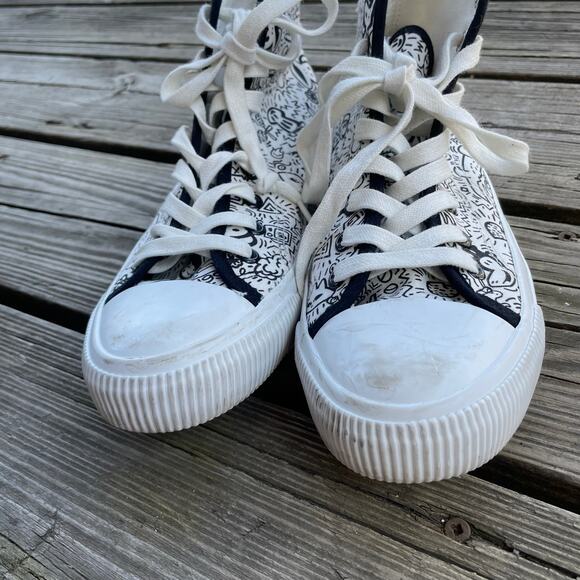 Paul Frank Size 8 HIghtop Doodle Shoe Sneaker Keith Haring Inspired - Picture 6 of 16